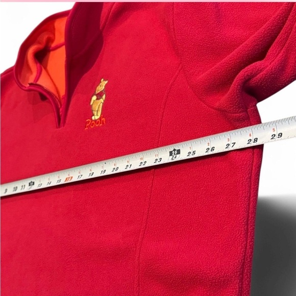 Vintage pink Disney Winnie the Pooh embroidered quarter zip sweatshirt XXL - Picture 6 of 6